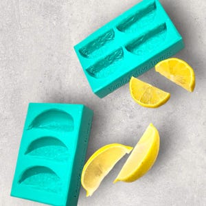 Zitronenscheiben ODER -keile Silikonform für die Wachsschmelzherstellung, Kerzenformen, Seifenherstellung