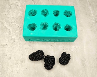 Blackberries 8-Cavity Silicone Mold for Wax Melt Making, Candle Embeds, Soap Making