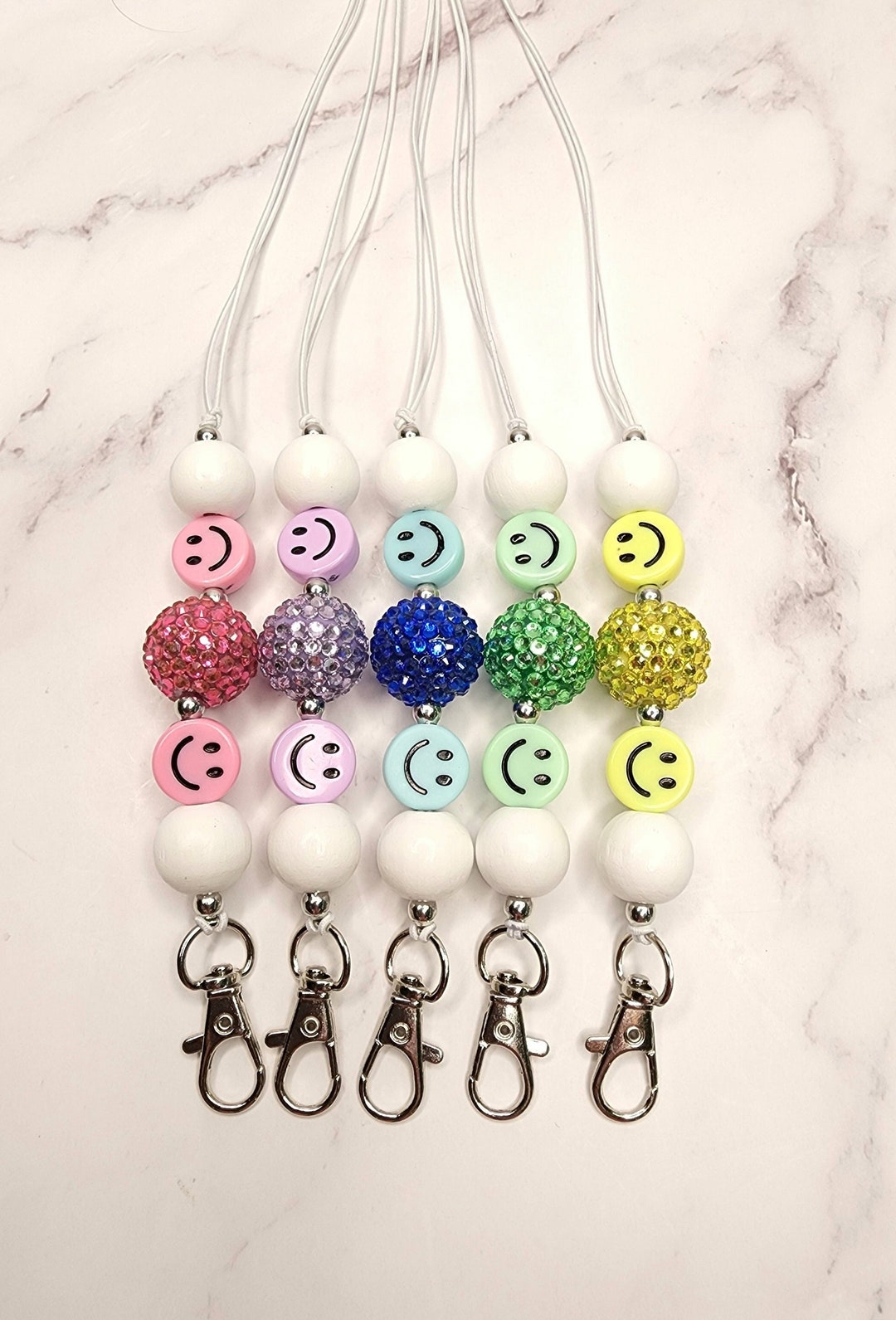 Car Airfreshener Hanger. Reusable Beaded Swivel Clasp Hook for Car Air