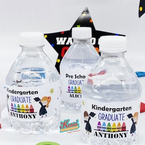 Kinder Graduation Water Bottle Label, Pre-K graduation Water Bottle Label, Personalized bottle label, Preschool Grad 2025 water bottle label