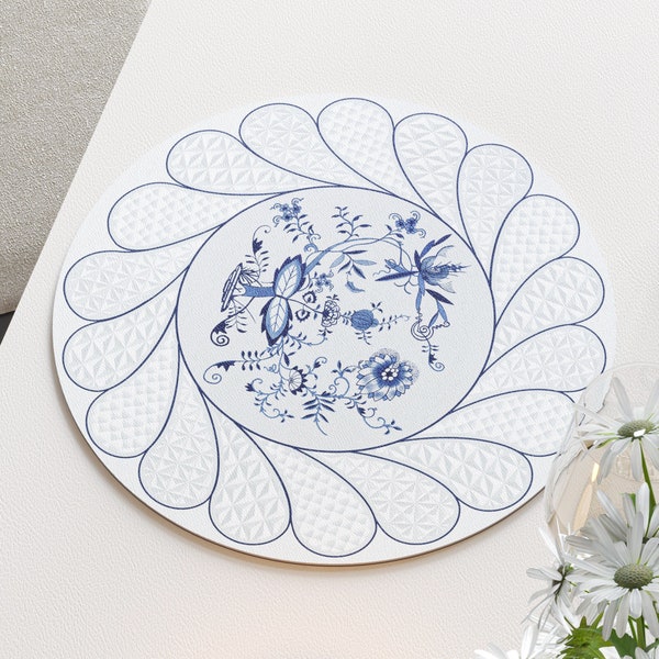 Blue and White Placemats Etsy