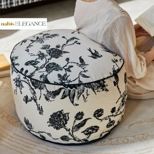 Floor Pouf Ottoman Cover Couch Cushion Floor Seating Cover Footstool Pouffe Cover Custom Made Pouf Cover for Kids Room Playroom Unstuffed