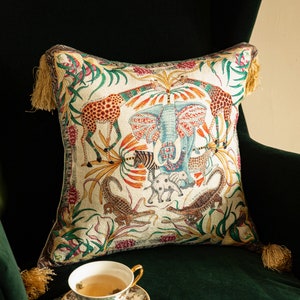 Animal Zoo Throw Pillow 18x18inch / 45x45cm Sofa Decorative - Etsy
