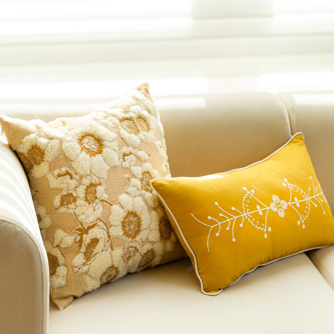 Kapok Jacquard Decorative Throw Pillow Cover Modern Home Etsy