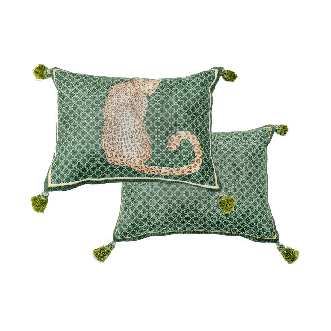 Leopard Throw Pillow Cover Cheetah Lumbar Pillowcase Leopard Etsy