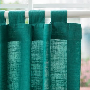 Short Curtains Cafe Curtain Green Rustic Kitchen Curtain Tier Curtains ...