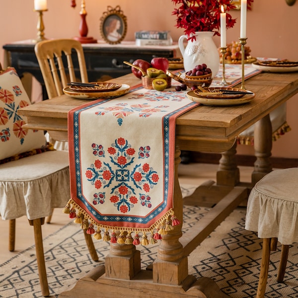 Flower Table Runner Etsy