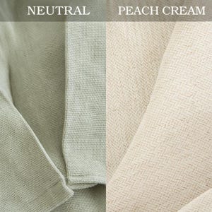 Neutral Sofa Slipcover, Handmade Polyester Cotton Blend, Custom Size image 2