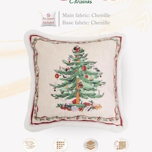 Tree Pattern Throw Pillow Cover, Decorative Botanical Cushion Cover, Custom Size Home Decor