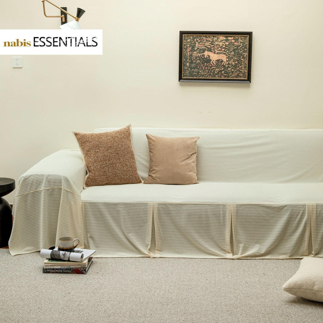 Drop Cloth Couch Cover Couch Throw Sectional Couch Cover Sofa Etsy