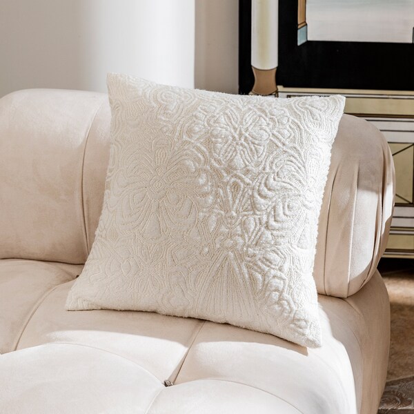 White Flower Pillow Etsy