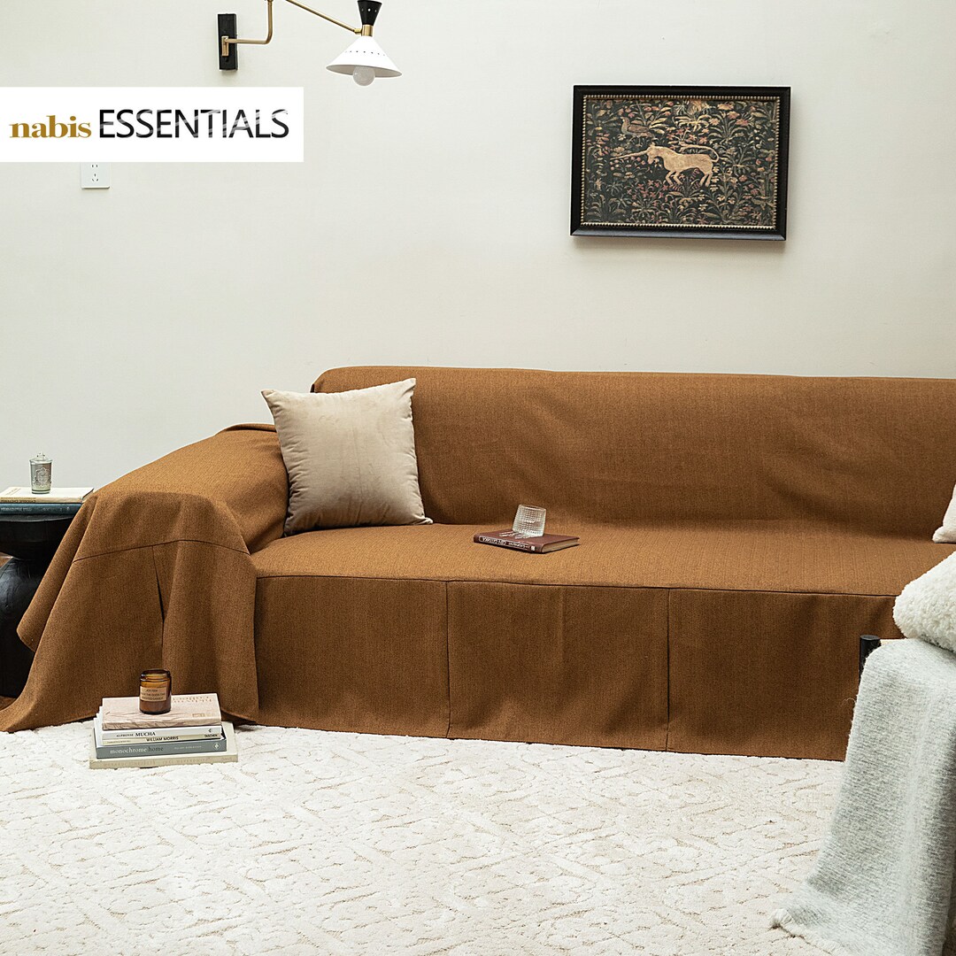Bronze Brown Sofa Covers Couch Slipcovers Minimalistic Sofa Covers ...