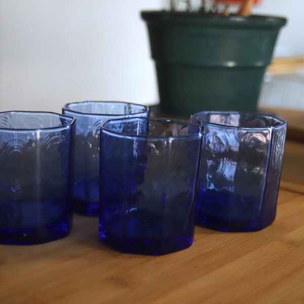 Libby Blue Water Glasses - Etsy