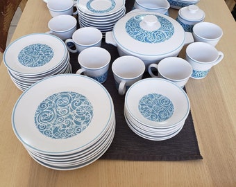 53 Pieces of Vintage 70's Noritake China, Japan, Milburn 9025
