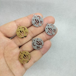 18 * 20 mm Edelstahl Stern Mond Kaktus Charme Garten Topf Pflanze Charms Anhänger DIY Ohrring Halskette Schlüsselanhänger Schmuck machen Zubehör