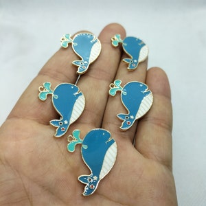 23 * 29mm emaille dier walvis charme cartoon oceaan vis bedels hanger voor armband DIY oorbel ketting sleutel ketting accessoires 10 30 stuks