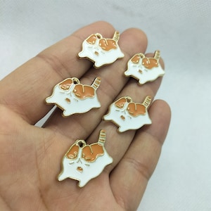 16*24mm Enamel Animal Dog Charm Cartoon Puppy Charms Pendant for Bracelet DIY Earring Necklace Key Chain Jewelry Accessories 10 30 Pcs