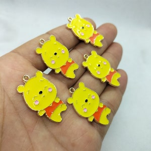 17*28mm Metaal Emaille Dierenbedel Goud Cartoon Bedels Hanger voor Armband DIY Oorbel Ketting Sleutelhanger Sieraden Accessoires 10 30 stuks