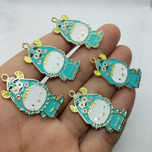 20 * 35mm goudlegering druipende charme emaille cartoon dierlijke charmes hanger voor DIY oorbel ketting sleutelhanger sieraden maken accessoires