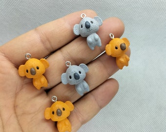 20*24mm Koala Charm Resin Cartoon Animal Bear Charms Pendant for DIY Earring Necklace Key Chain Jewelry Accessories 10 30Pcs