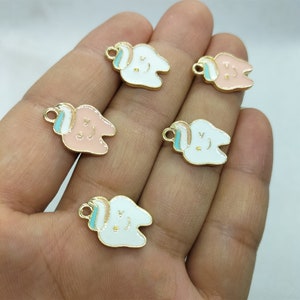 10 * 15mm Emaille Zähne Charm Cartoon Zahnpasta Charms Anhänger für Armband DIY Ohrring Halskette Schlüsselanhänger Zubehör 10 30 Stück