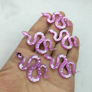 27 * 49mm Acryl Tier Charme Cartoon Schlange Charms Anhänger für DIY Ohrring Halskette Schlüsselkette Schmuck machen Zubehör Material