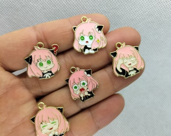 Gold Metal Enamel Charm Cartoon Charms Pendant for Bracelet DIY Earring Necklace Key Chain Accessories 10 30Pcs