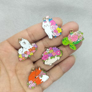 Metaal Emaille Kat Huisdier Charm Cartoon Dier Schildpad Charms Hanger voor Armband DIY Oorbel Ketting Sleutelhanger Sieraden Accessoires 10 30 stks