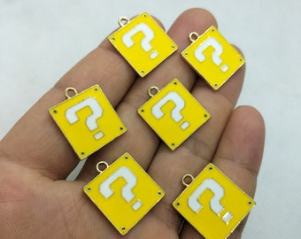 17*20mm Enamel Charm Square Tag Enamel Charms Pendant for Bracelet DIY Earring Necklace Key Chain Jewelry Accessories 10 30 Pcs