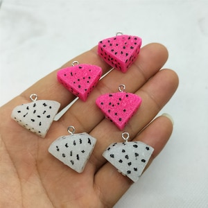 23 * 25mm hars fruit serie charme dragon fruit charms hanger voor diy oorbel sleutelhanger armband sieraden maken accessoires 10 30 stuks