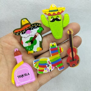 Acrilico Cactus Charm Cartoon Animal Horse Chitarra Charms Ciondolo per orecchini fai-da-te Collana Portachiavi Creazione di gioielli Accessori Materiale