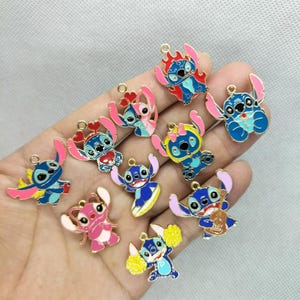 Pendentif à breloques coeur de bande dessinée en métal doré émaillé pour bricolage boucle d'oreille collier porte-clés accessoires de fabrication de bijoux 10 30 pièces