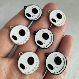 20*22mm Halloween Skull Charm Emaille Cartoon Avatar Charms Hanger voor DIY Oorbel Ketting Sleutelhanger Sieraden maken Accessoires 10 30 stks
