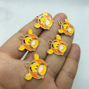 20 * 25mm emaille cartoon charme dier tijger charms hanger voor armband DIY oorbel ketting sleutelhanger sieraden maken accessoires 10 30 stuks