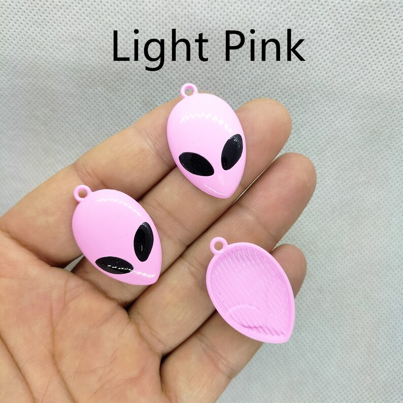 20*33mm Enamel Cartoon Alien Head Charm Green Alien Charms Pendant for ...