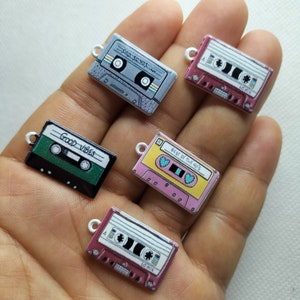 15*26mm Tape Gedrukt Charm Cartoon Emaille Bedels Hanger voor Armband DIY Oorbel Ketting Sleutelhanger Sieraden maken Accessoires 10 30 stks