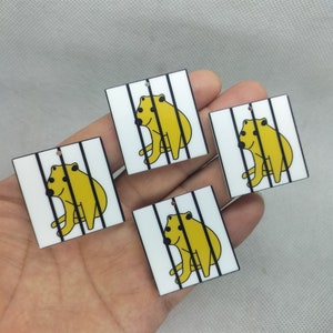 33*34mm Cartoon Dog Charm Acrylic Animal Puppy In the Cage Charms Pendant for DIY Earring Necklace Jewelry Making Accessories 10 30 Pcs