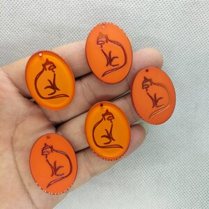 24*32mm Acrylic Animal Cat Charm Cartoon Pet Charms Pendant for DIY Earring Necklace Key Chain Jewelry Making Accessories Material 10 30 Pcs