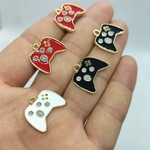 16*19mm Cartoon Enamel Charm Game Console Charms Pendant for Bracelet DIY Earring Necklace Key Chain Jewelry Making Accessories 10 30 Pcs