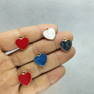 14*16mm Cartoon Charm Emaille Hart Bedels Hanger voor DIY Oorbel Ketting Armband Sleutelhanger Sieraden Accessoires 10 30 Pcs