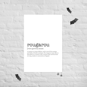Louisiana Cajun French Rougarou poster wall hanging