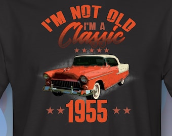 T-shirt classique Chevrolet Bel Air cabriolet 1955 RM0086