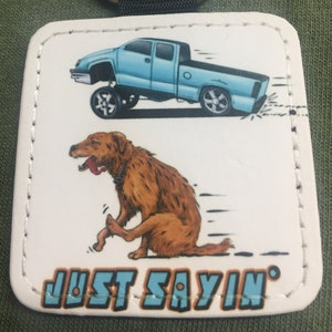Just Sayin Squatted Truck Leatherette Key Fob KF005