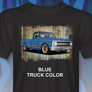 Distressed C10 on Rusty Metal Background T-Shirt You Choose Truck Color RM0297