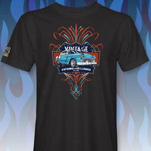 Distressed 55 Chevy with Pinstripes T-Shirt RM0010