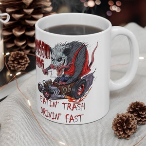 Opossum Gang &quot;OG&quot; Rat Rod Ceramic Coffee Mug