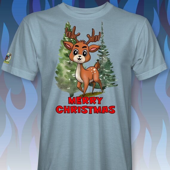 Cute Reindeer Merry Christmas Sign Language T-Shirt Cute Reindeer Merry Christmas Sign Language T-Shirt