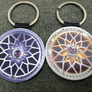 Llavero icónico de cuero sintético con volante de copo de nieve Trans Am KF014