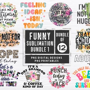 Rolig sublimering png-paket - Rolig png - Utskriftsfil - Rolig sublimeringsdesign - Sarkastisk png - Digital nedladdning