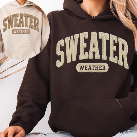 Sweater Weather png - Fall png - Print File - Fall Sublimation Design - 3D Faux Knit Print png - Digital Download